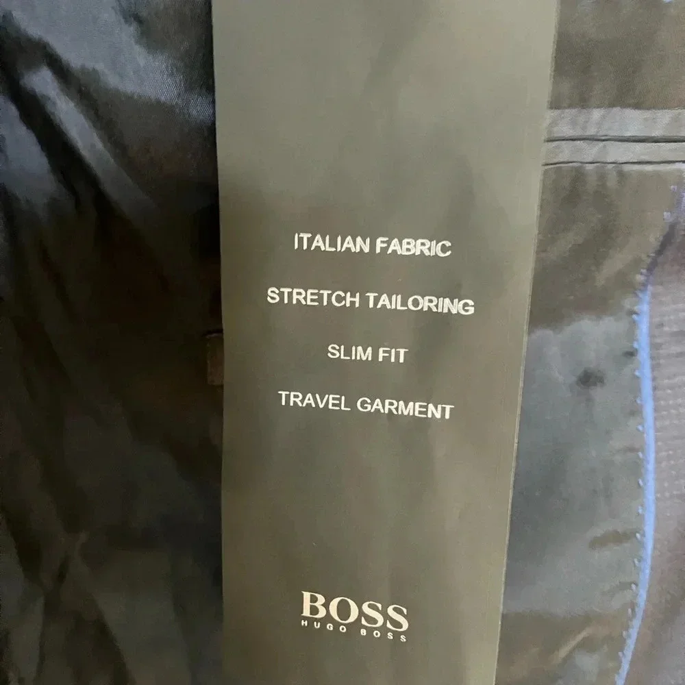 NWT Hugo Boss Virgin Wool Navy Slim Fit Herrel / Grace Travel Suit Jacket - Picture 5 of 10